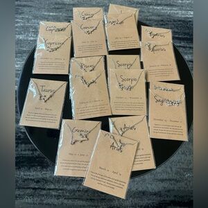 18 New Zodiac Rhinestone Necklaces